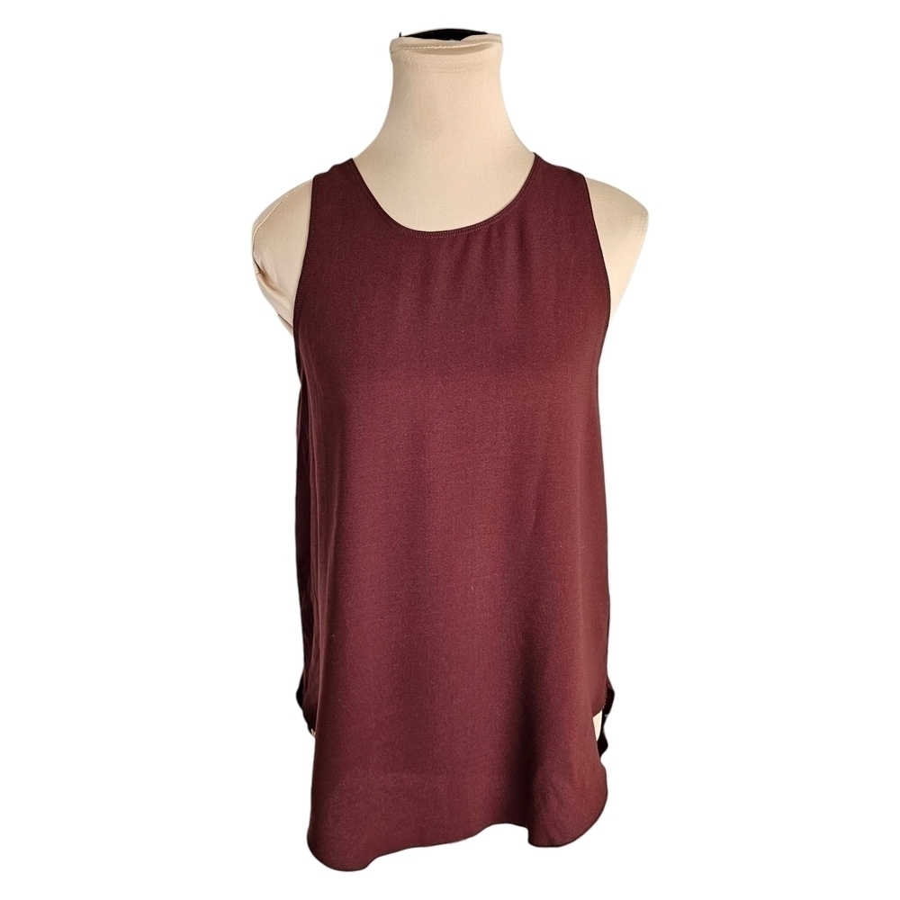 Aritzia Wilfres Women's Sleeveless Burgundy Top Sz S